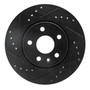 DFC Brake Rotor - Drilled and Slotted - Black 633-47043L