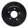 DFC Brake Rotor - Drilled and Slotted - Black 633-47027R