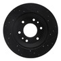 DFC Brake Rotor - Drilled and Slotted - Black 633-48044L