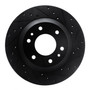 DFC Brake Rotor - Drilled and Slotted - Black 633-48044R