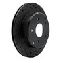 DFC Brake Rotor - Drilled and Slotted - Black 633-47016R