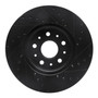 DFC Brake Rotor - Drilled and Slotted - Black 633-46038L