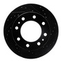 DFC Brake Rotor - Drilled and Slotted - Black 633-48051R