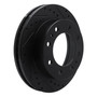 DFC Brake Rotor - Drilled and Slotted - Black 633-48051R