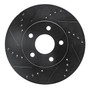DFC Brake Rotor - Drilled and Slotted - Black 633-47033L