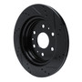 DFC Brake Rotor - Drilled and Slotted - Black 633-47081L