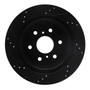 DFC Brake Rotor - Drilled and Slotted - Black 633-48053R