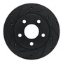 DFC Brake Rotor - Drilled and Slotted - Black 633-54020L