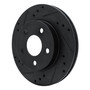 DFC Brake Rotor - Drilled and Slotted - Black 633-54020L