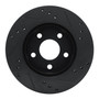 DFC Brake Rotor - Drilled and Slotted - Black 633-54020L