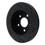 DFC Brake Rotor - Drilled and Slotted - Black 633-54020L