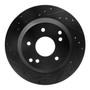 DFC Brake Rotor - Drilled and Slotted - Black 633-47022L
