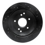 DFC Brake Rotor - Drilled and Slotted - Black 633-47022L