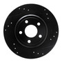 DFC Brake Rotor - Drilled and Slotted - Black 633-54046R