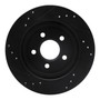 DFC Brake Rotor - Drilled and Slotted - Black 633-54046R