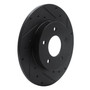 DFC Brake Rotor - Drilled and Slotted - Black 633-52010R