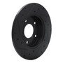 DFC Brake Rotor - Drilled and Slotted - Black 633-52010R