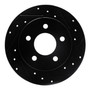 DFC Brake Rotor - Drilled and Slotted - Black 633-54034R