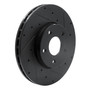 DFC Brake Rotor - Drilled and Slotted - Black 633-54067R