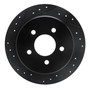 DFC Brake Rotor - Drilled and Slotted - Black 633-54142L