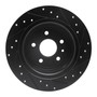 DFC Brake Rotor - Drilled and Slotted - Black 633-54068L