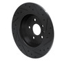 DFC Brake Rotor - Drilled and Slotted - Black 633-54068L