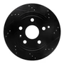 DFC Brake Rotor - Drilled and Slotted - Black 633-48058R