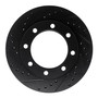 DFC Brake Rotor - Drilled and Slotted - Black 633-54104L