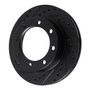 DFC Brake Rotor - Drilled and Slotted - Black 633-54104L