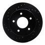 DFC Brake Rotor - Drilled and Slotted - Black 633-48019L