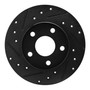 DFC Brake Rotor - Drilled and Slotted - Black 633-52003L