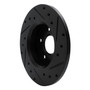 DFC Brake Rotor - Drilled and Slotted - Black 633-52003L
