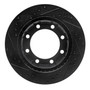 DFC Brake Rotor - Drilled and Slotted - Black 633-54108R
