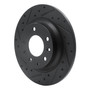 DFC Brake Rotor - Drilled and Slotted - Black 633-54064L