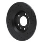DFC Brake Rotor - Drilled and Slotted - Black 633-54064L
