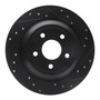 DFC Brake Rotor - Drilled and Slotted - Black 633-54262R