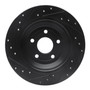 DFC Brake Rotor - Drilled and Slotted - Black 633-54262R