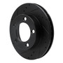 DFC Brake Rotor - Drilled and Slotted - Black 633-54109L