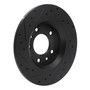 DFC Brake Rotor - Drilled and Slotted - Black 633-54064R