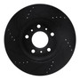 DFC Brake Rotor - Drilled and Slotted - Black 633-52024R