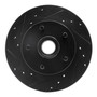 DFC Brake Rotor - Drilled and Slotted - Black 633-54138L