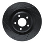 DFC Brake Rotor - Drilled and Slotted - Black 633-54279L