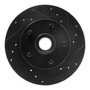 DFC Brake Rotor - Drilled and Slotted - Black 633-54138R