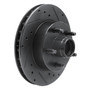 DFC Brake Rotor - Drilled and Slotted - Black 633-54138R