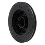 DFC Brake Rotor - Drilled and Slotted - Black 633-54110L