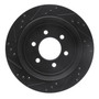 DFC Brake Rotor - Drilled and Slotted - Black 633-54205R