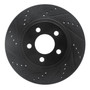 DFC Brake Rotor - Drilled and Slotted - Black 633-54171L