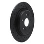 DFC Brake Rotor - Drilled and Slotted - Black 633-58029R