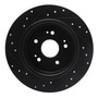 DFC Brake Rotor - Drilled and Slotted - Black 633-58029R