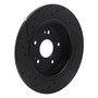 DFC Brake Rotor - Drilled and Slotted - Black 633-58029R